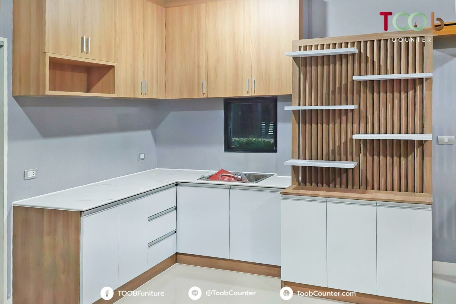 4. Minimal kitchen counter made to order by toob